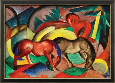 Bild Drei Pferde 1912 Gerahmt Von Franz Marc Kaufen Ars Mundi