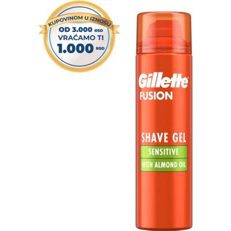 Gillette Fusion 5 gel za brijanje za osetljivu kožu 200ml ePonuda