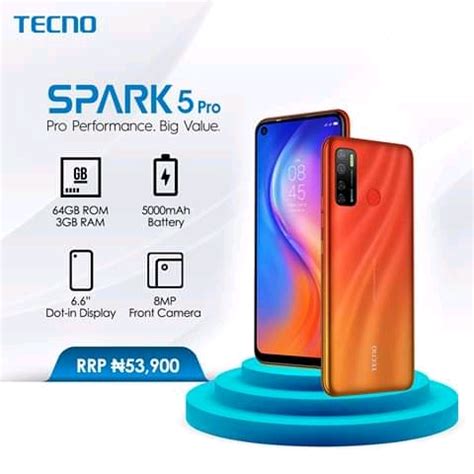 Tecno Latest Spark 5 Pro: Features, Specs, And Price In Nigeria ...