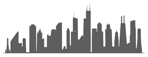 Chicago Skyline Silhouette Royalty Free Silhouette Png Download 970