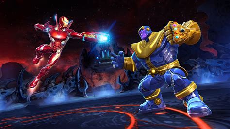 Iron Man And Thanos Marvel Contest Of Champions Wallpaperhd Games Wallpapers4k Wallpapers