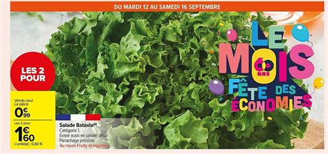 Promo Salade Batavia Chez Carrefour Market Icatalogue Fr