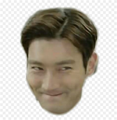 Siwon Derp Meme Close Up Head Face Person Hd Png Download Stunning