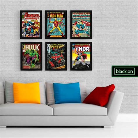 Quadro Moldura Poster Decorativo Retro Vintage Hq Quadrinhos Geek