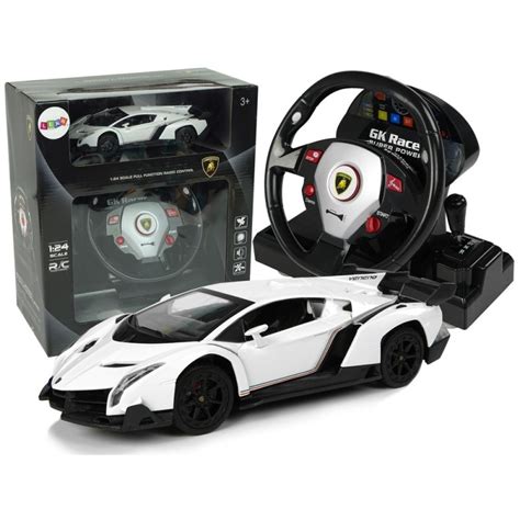 Remote Controlled Lamborghini Veneno White 2.4 G Pilot Steering Wheel ...