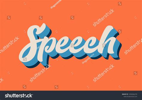 Speech Hand Written Word Text Typography Stock Vector Royalty Free