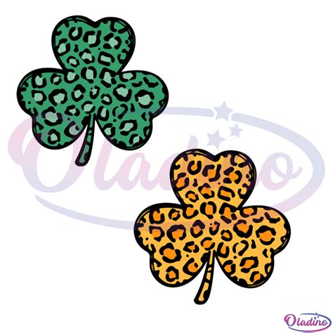 Plaid Leopard Shamrock SVG St Patricks Day Svg Plaid Shamrock Svg