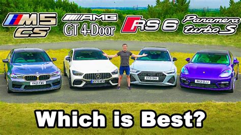 Audi RS 6 Vs BMW M5 CS Vs AMG GT Vs Panamera Hybrid The Best Out Of