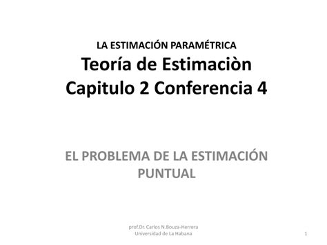 PDF EL PROBLEMA DE LA ESTIMACIÓN PUNTUAL