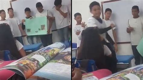 VIDEO Estudiante agrediendo a la compañera en clases no fue en Bello