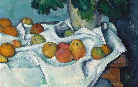 Still Life With Apples And A Pot Of Primroses Detail Paul Cezanne