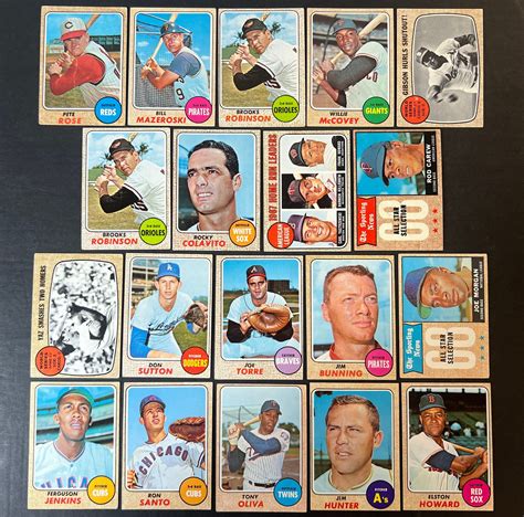 1968 TOPPS BASEBALL CARD LOT 64626 Auctionninja