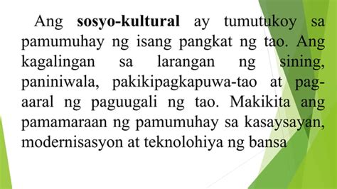 Ap Week 5 Modules Sosyo Kultural At Pampolitikong Pamumuhay Ng Mga