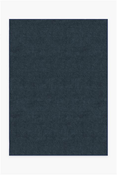 Needlepoint Solid Navy Tufted Rug