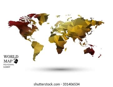 Polygonal World Map Vector vector de stock libre de regalías