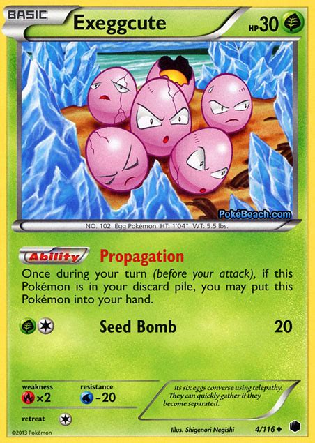 Exeggcute Plasma Freeze Pokemon Card Review Primetimepokemons Blog