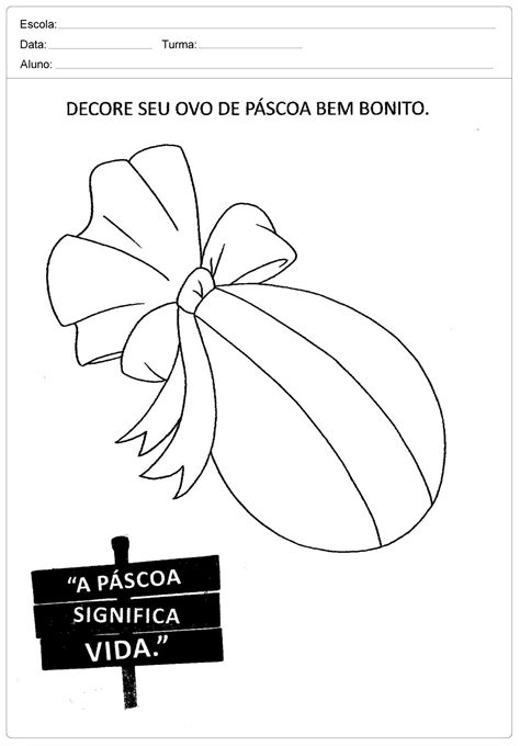 Atividade De Pascoa Para Educação Infantil 4 Anos