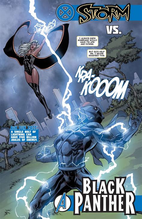 Storm vs Black Panther in AVX: VS vol 1 #5 | Art by Tom Raney & Jim ...