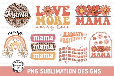 Mothers Day Sublimation Designs Mama Sublimation Bundle