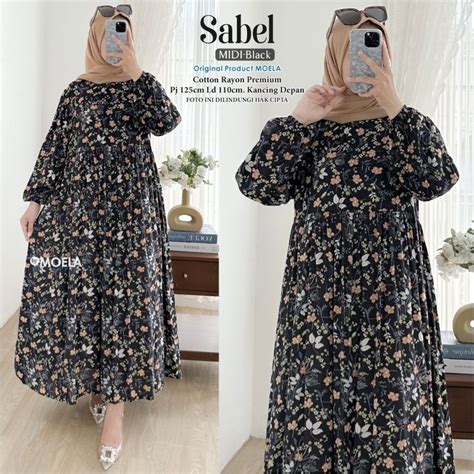 Jual SABEL MIDI LD 105cm MIDI DRESS ORIGINAL BERLABEL BY MOELA