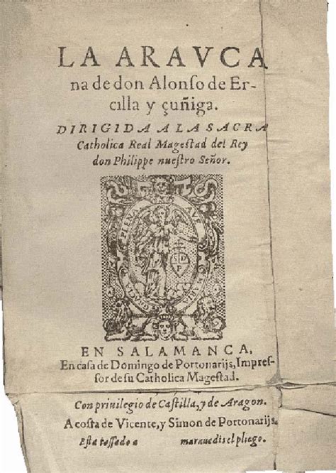 La Araucana de Alonso de Ercilla y Zúñiga Biblioteca Virtual Miguel