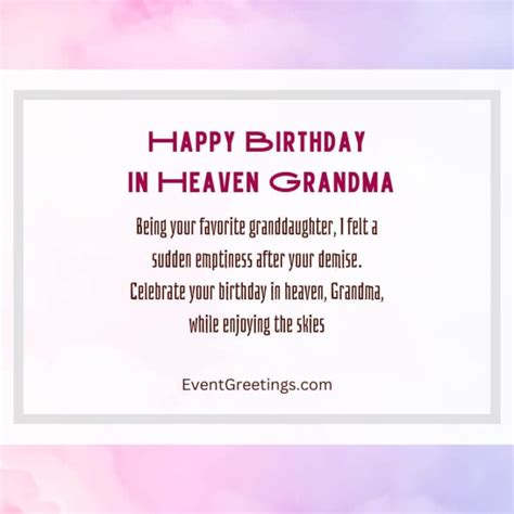 40 Emotional Happy Birthday In Heaven Grandma Wishes