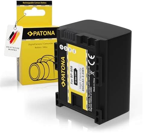 PATONA Bateria BP 808 890mAh Compatible Con Canon BP 819 BP 827 BP809