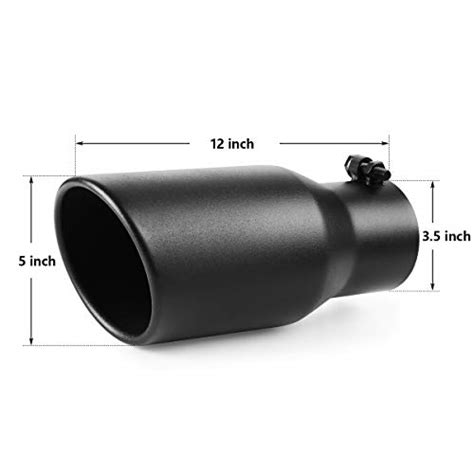 A Karck Exhaust Tip Inch Inlet Inlet Outlet Long Black