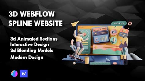 Design 3d Animated And Interactive Webflow Spline Website By Unpllugg