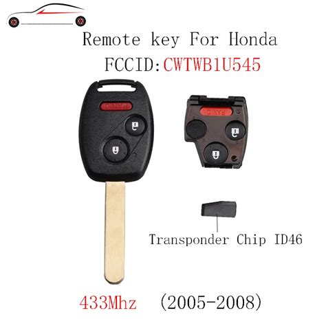 GORBIN 433Mhz Remote Keyless Key Fob For Honda Pilot 2005 2006 2007