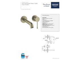 Grohe Essence New Wall Basin Mixer Tap Set Mm Brushed Nickel Star