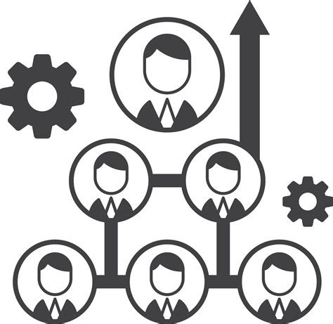 Organization Chart Illustration In Minimal Style Png