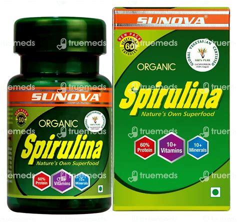 Sunova Organic Spirulina Capsule 60 Uses Side Effects Dosage Price