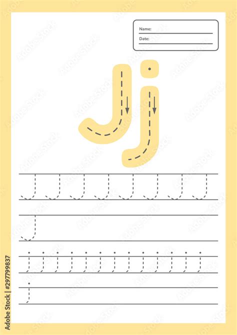 Trace letters worksheet a4 for kids preschool and school age. Stock ...