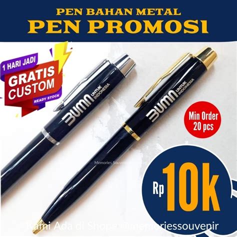 Jual Pen Metal Model Parkers GRATIS CUSTOM NAMA LOGO Pen Stainlees