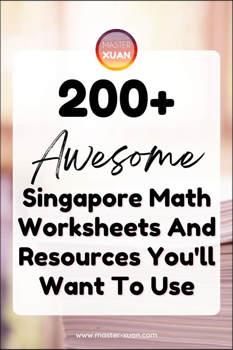 Singapore Mathematics Worksheets Math Receive