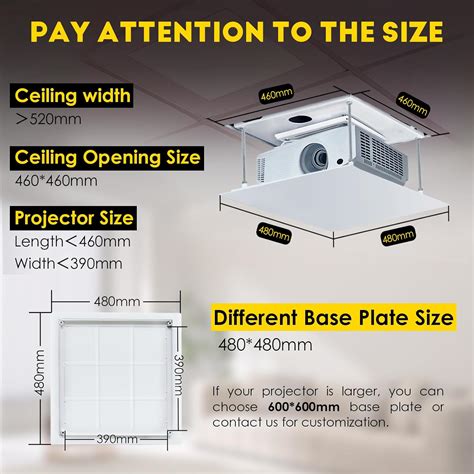 Cgoldenwall Soporte De Techo Para Proyector Motorizado Para Proyector