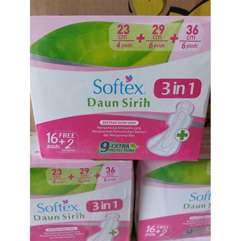 Jual Pembalut Softex Daun Sirih 3 In 1 Shopee Indonesia