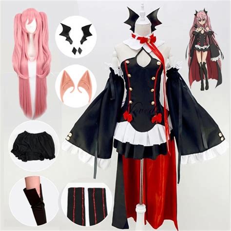 Seraph Of The End Owari No Seraph Krul Tepes Cosplay Costume Uniform Wig Cosplay Anime Witch