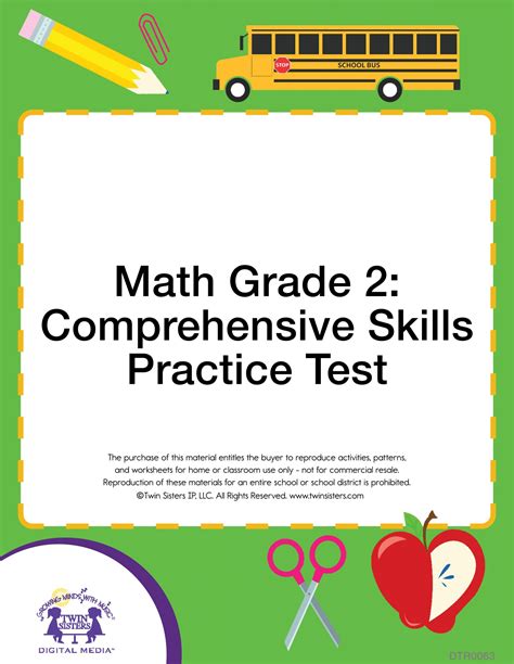 Math Grade 2 Comprehensive Skills Practice Test Twin Sisters