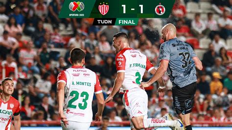 Necaxa Vs Xolos Tijuana Resultado Goles Resumen Marcador Del Partido