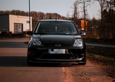 LED Angel Eyes Scheinwerfer für Ford Fiesta MK6 02 05 schwarz Ihr