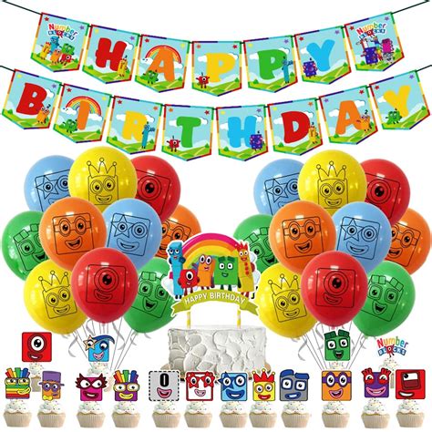 Buy Hilloly 38 Pcs Number Birthday Decorations Blocks Theme Party