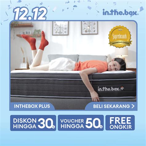 Kasur Spring Bed Inthebox Plus Plush Top Free Bantal Ukuran 90x200 100x200 120x200