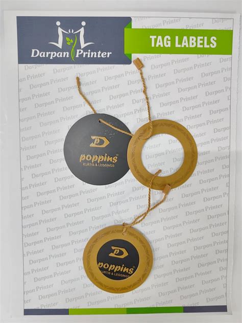 Brown Hard Paper Round Garment Hand Tag For Garments At Rs Piece