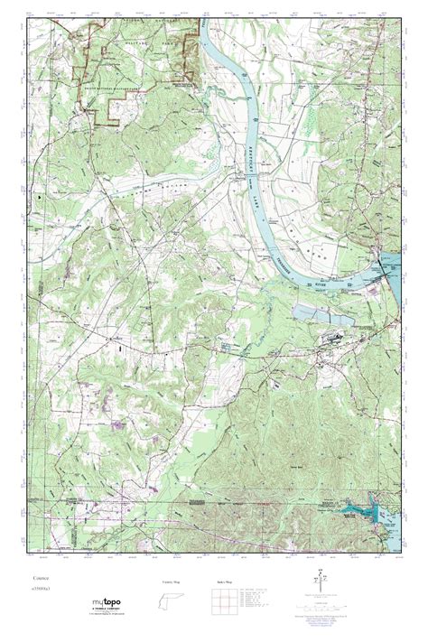 MyTopo Counce Tennessee USGS Quad Topo Map