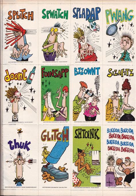 Don Martin Sound Effects Stickers From Mad Special 23 1977 Mad