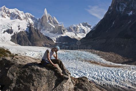 To Cerro Torre Glacier Patagonia Argentina Stock Photo Image Of