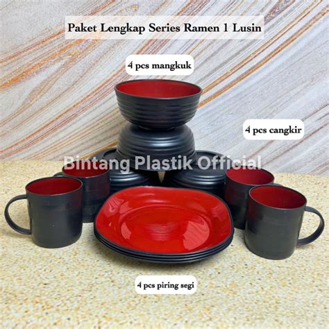 Jual Series Ramen Paket Lengkap 1 Lusin Isi Gelas Piring Mangkok