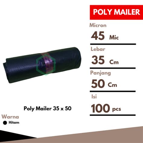 Jual Poly Mailer Plastik Packing Online X Cm Hitam Kota